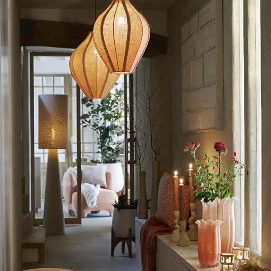 Light en Living Hanglamp Ø31x38 cm PASTO jute naturel