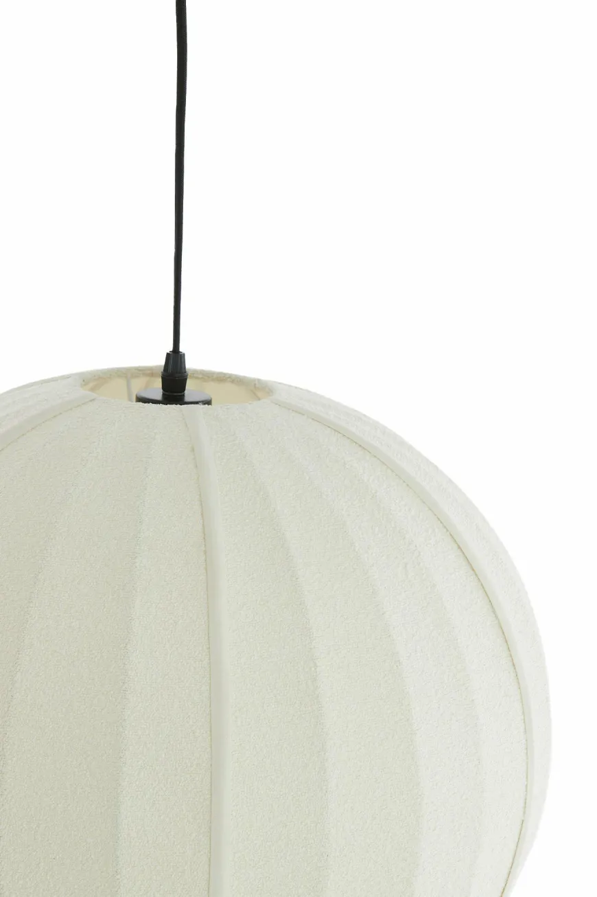 Light en Living Hanglamp Ø35X33 cm ZAGORI bouclé creme