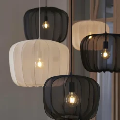Light en Living Hanglamp Ø60x45 cm PLUMERIA zwart