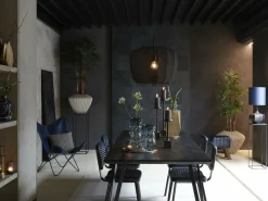 Light en Living Hanglamp Ø60x45 cm PLUMERIA zwart