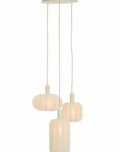 Light en Living Hanglamp 3L Ø38x34 cm TUFIA linnen cream