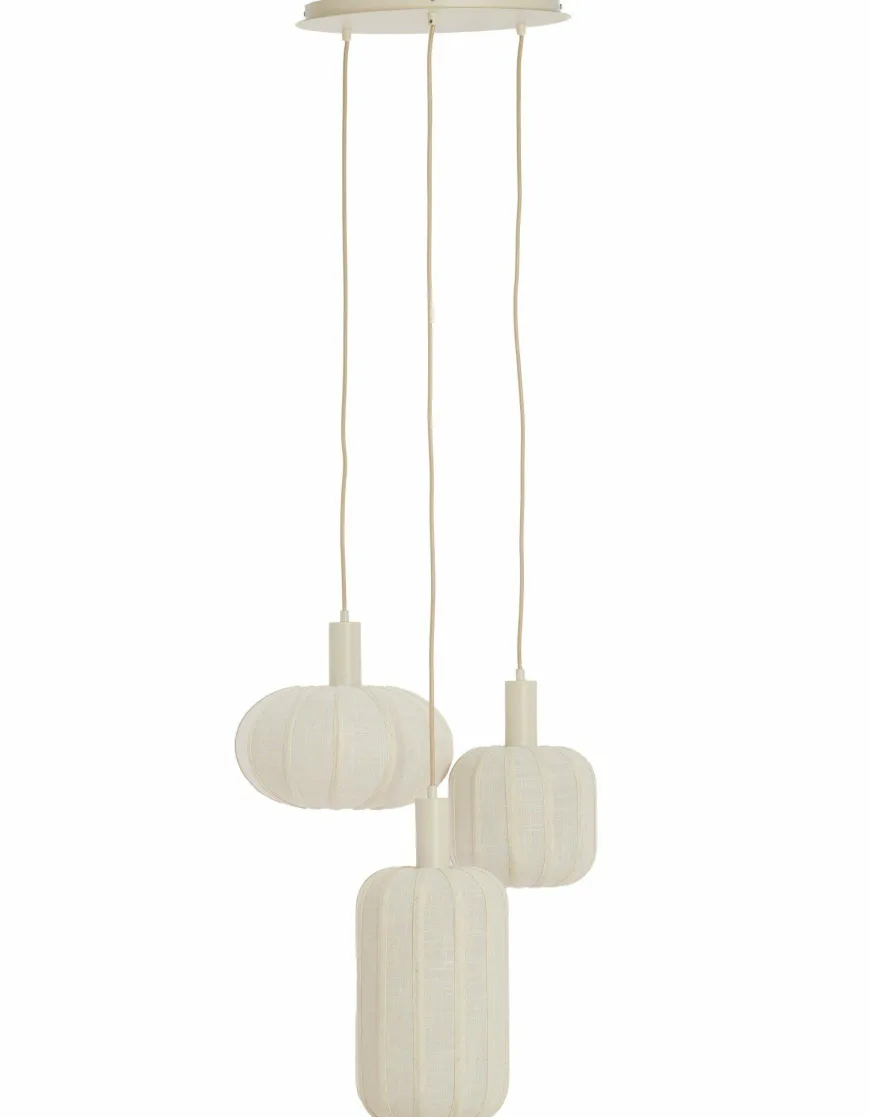 Light en Living Hanglamp 3L Ø38x34 cm TUFIA linnen cream