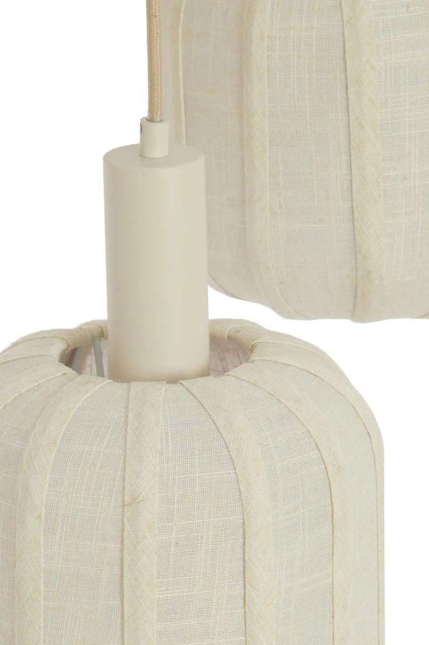 Light en Living Hanglamp 3L Ø38x34 cm TUFIA linnen cream