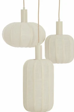 Light en Living Hanglamp 3L Ø38x34 cm TUFIA linnen cream