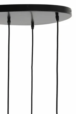 Light en Living Hanglamp 5L Ø66x80 cm LEKAR antiek brons+smoke glas