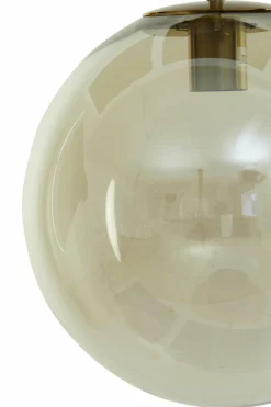 Light en Living Hanglamp Medina antiek brons + glas amber - 2 maten