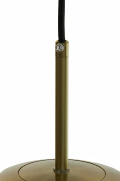 Light en Living Hanglamp Medina antiek brons + glas amber - 2 maten
