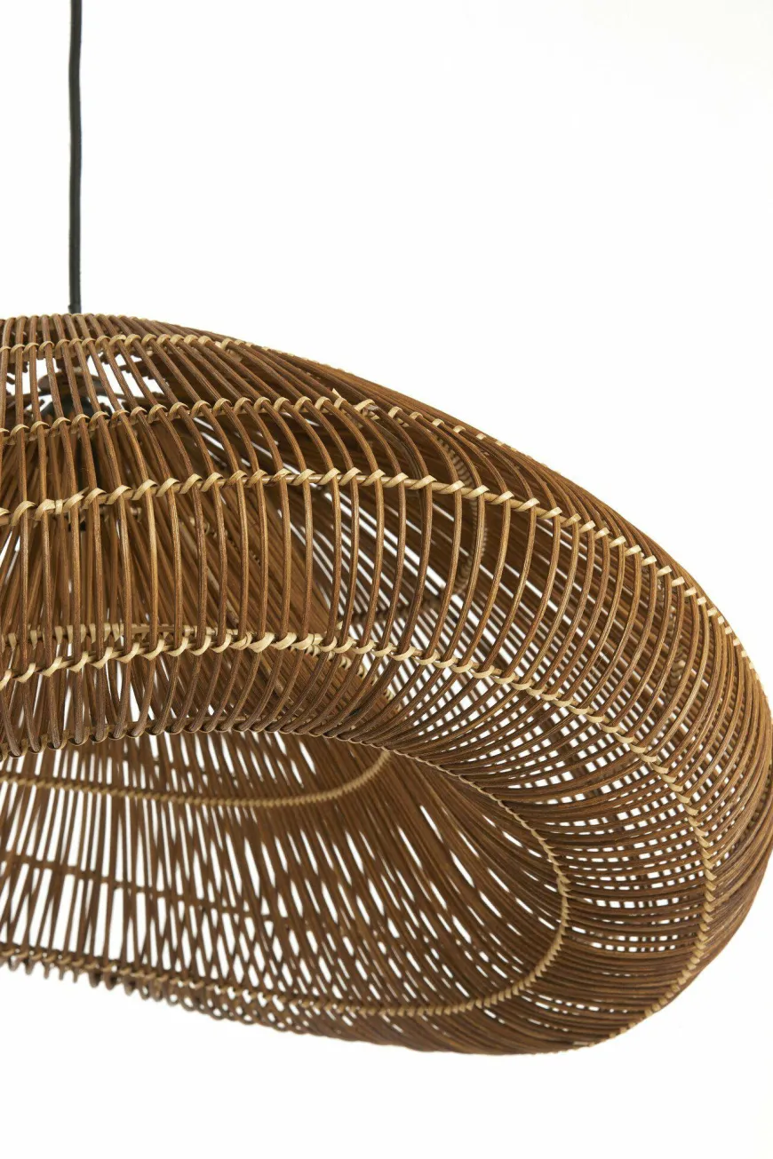 Light en Living Hanglamp 54x52,5x30,5 cm JANZUR rattan donkerbruin