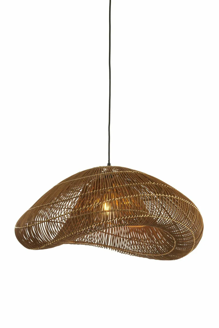 Light en Living Hanglamp 54x52,5x30,5 cm JANZUR rattan donkerbruin