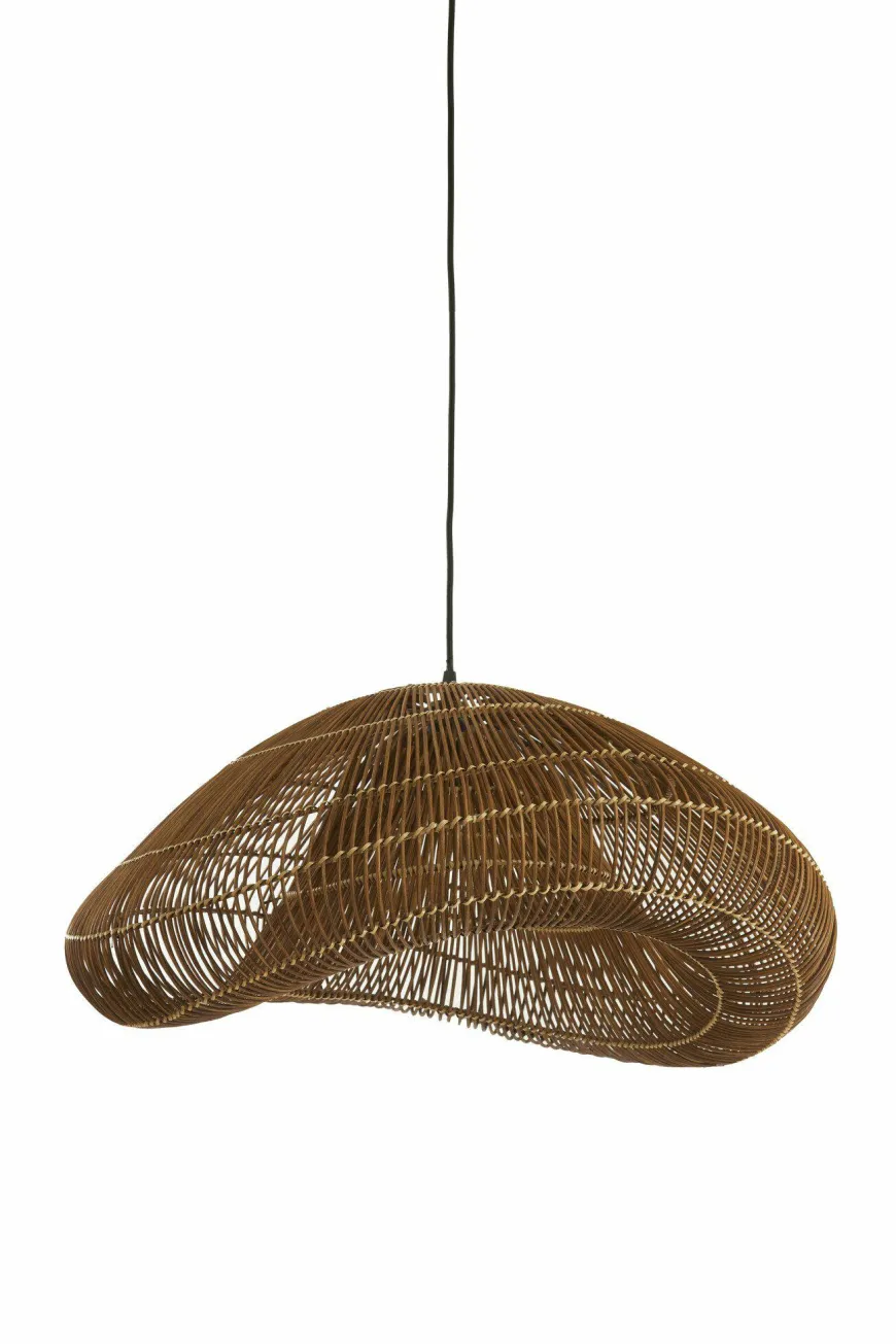 Light en Living Hanglamp 54x52,5x30,5 cm JANZUR rattan donkerbruin