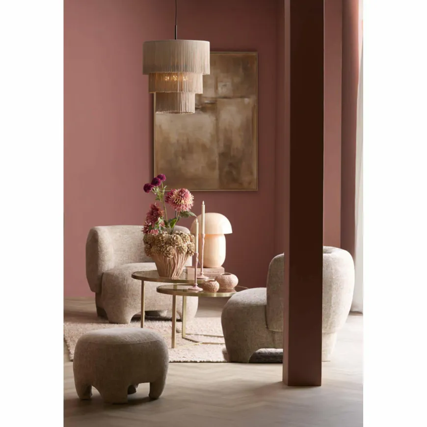 Light en Living Hanglamp 3L Ø45x50 cm MALAIKA taupe