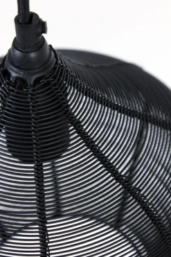 Light en Living Hanglamp 5L 100x20x122 cm ALVARO mat zwart