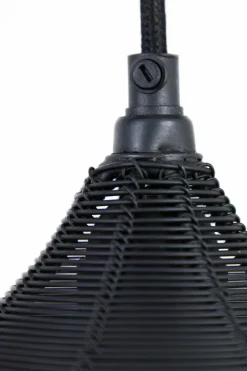 Light en Living Hanglamp 5L 100x20x122 cm ALVARO mat zwart