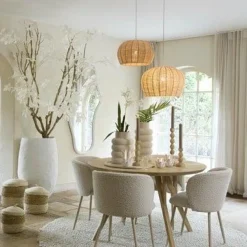 Light en Living Hanglamp Ø51x34 cm RAFAELLA raffia naturel