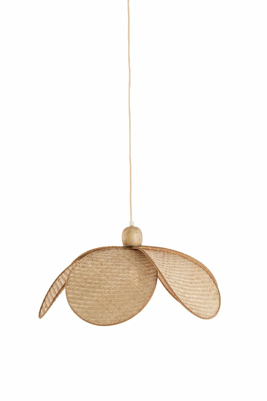 Light en Living Hanglamp Ø48x29 cm LAVRIO webbing naturel+hout