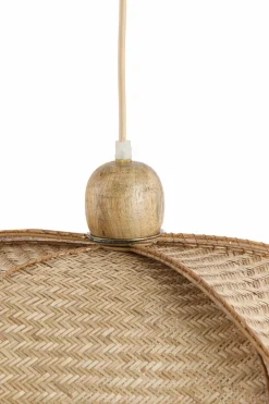 Light en Living Hanglamp Ø48x29 cm LAVRIO webbing naturel+hout