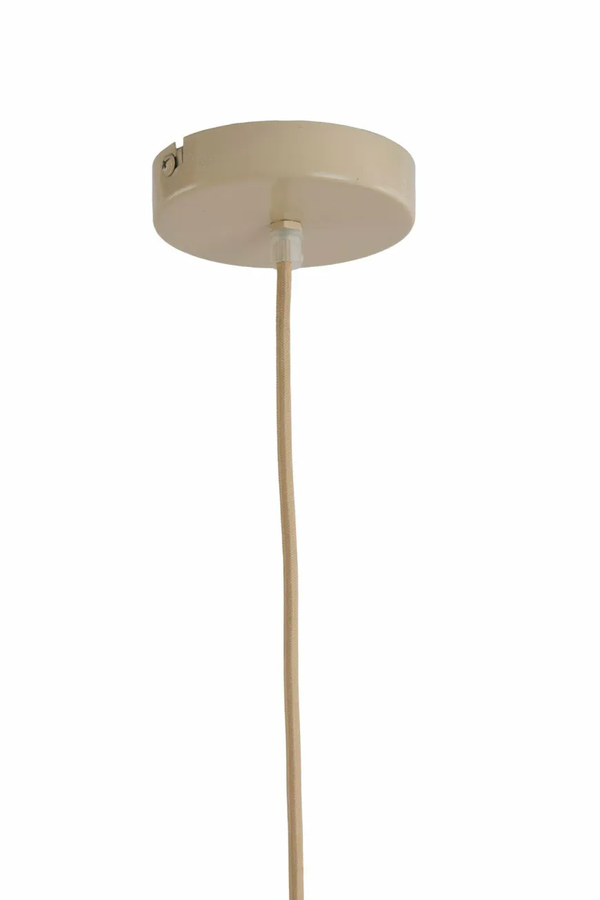 Light en Living Hanglamp Ø48x29 cm LAVRIO webbing naturel+hout