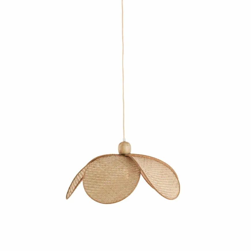 Light en Living Hanglamp Ø48x29 cm LAVRIO webbing naturel+hout