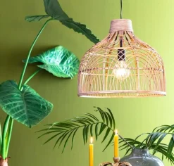 Light en Living Hanglamp Ø48x43 cm POCITA rotan naturel L