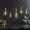 Light en Living Hanglamp 5L 110x22x32 cm LEKAR antiek brons+smoke glas