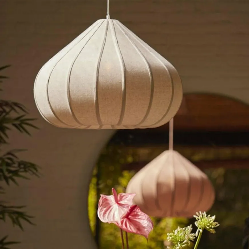 Light en Living Hanglamp Ø60X42,5 cm ZUBEDA linnen naturel