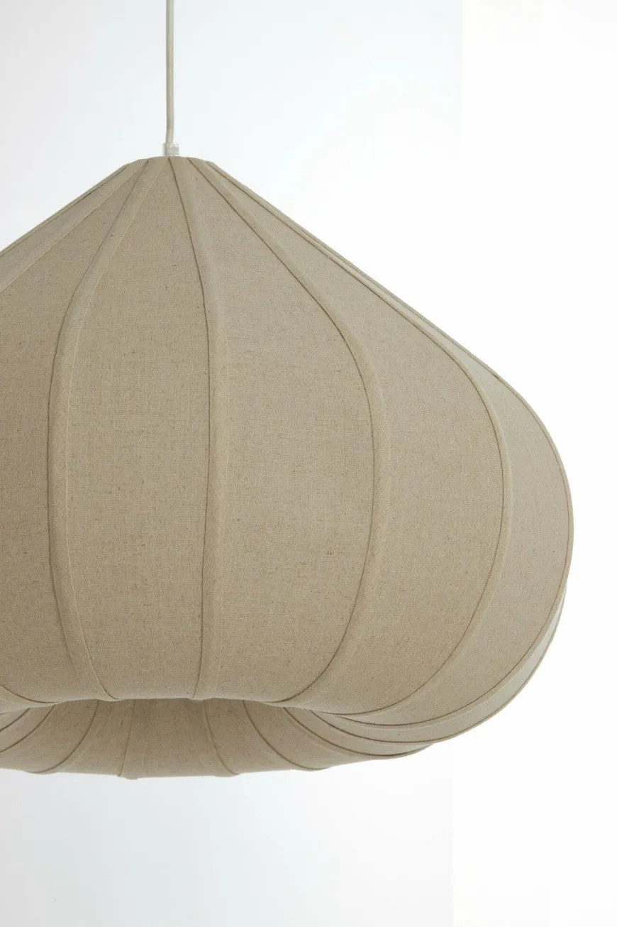 Light en Living Hanglamp Ø60X42,5 cm ZUBEDA linnen naturel