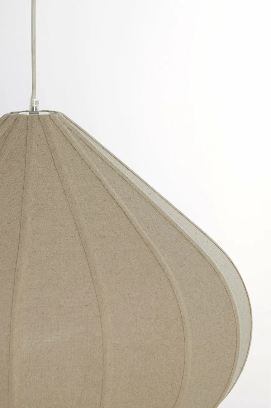 Light en Living Hanglamp Ø60X42,5 cm ZUBEDA linnen naturel