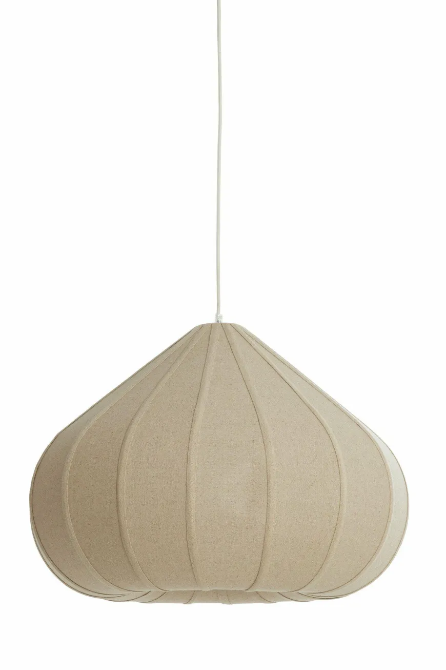 Light en Living Hanglamp Ø60X42,5 cm ZUBEDA linnen naturel