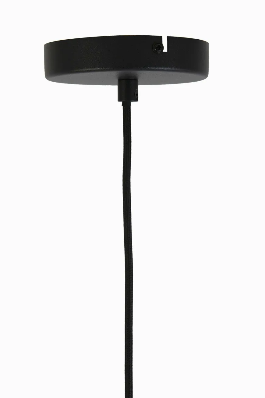 Light en Living Hanglamp Ø22x52 cm LEKAR zwart+smoke glas