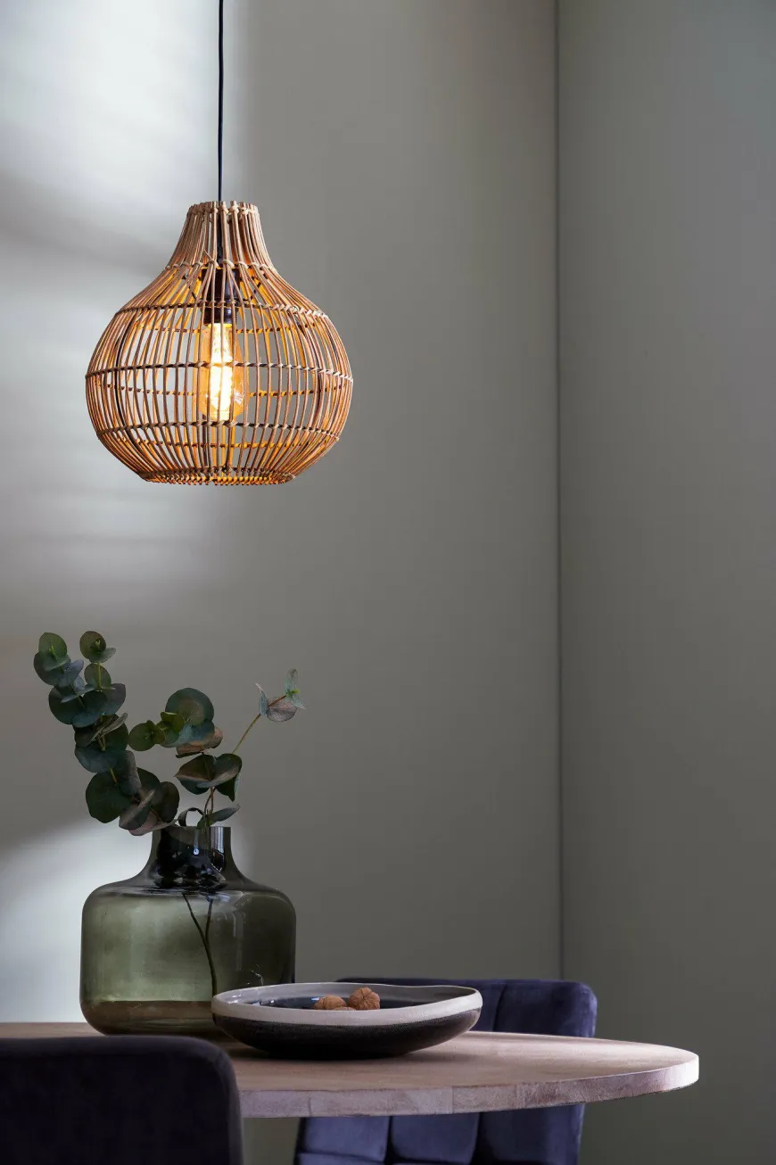 Light en Living Hanglamp Ø30x31,5 cm PACINO rotan donker bruin