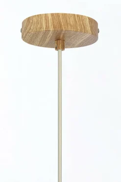 Light en Living Hanglamp Ø27,5x52 cm DANIA hout print naturel+touw crème