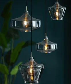 Light en Living Hanglamp Ø22x21 cm SOLLY antiek brons+smoke glas