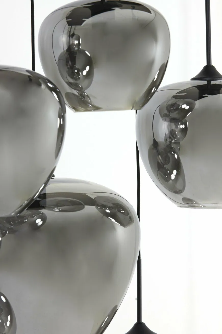 Light en Living Hanglamp Mayson Smoke met 10 lampen