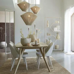 Light en Living Hanglamp Ø56x43 cm FELIDA crème