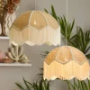 Light en Living Hanglamp Ø50x38 cm MALACIA raffia naturel+crème