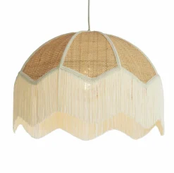 Light en Living Hanglamp Ø50x38 cm MALACIA raffia naturel+crème
