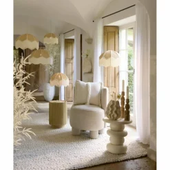 Light en Living Hanglamp Ø50x38 cm MALACIA raffia naturel+crème