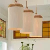 Light en Living Hanglamp 3L 90x22x32 cm DANIA hout print naturel+touw crème