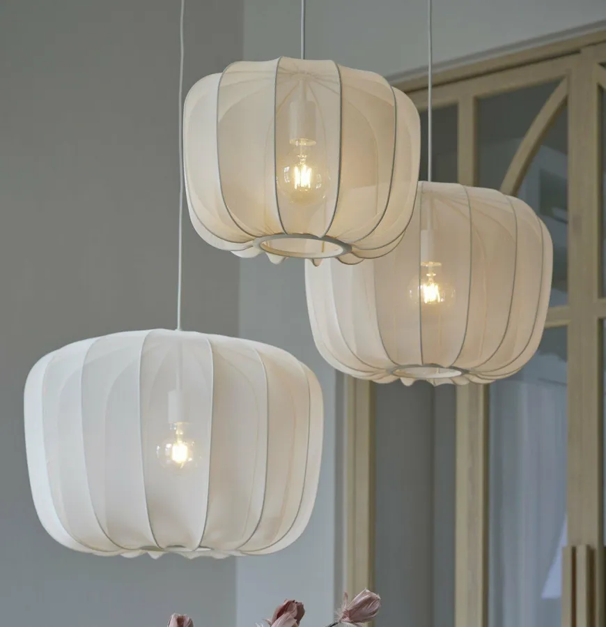 Light en Living Hanglamp Ø40x30 cm PLUMERIA zand