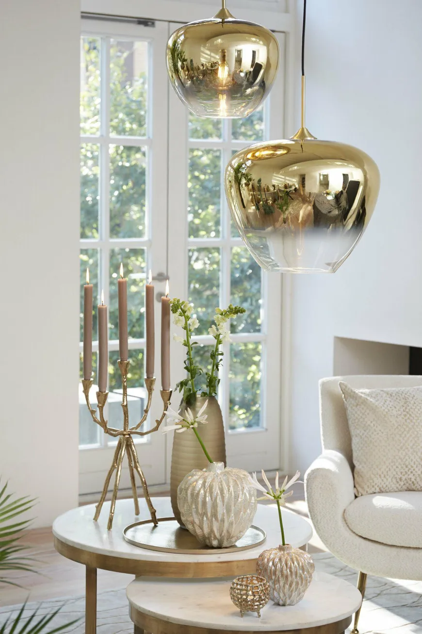 Light en Living Hanglamp MAYSON goud - Diverse maten