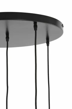 Light en Living Hanglamp 5L Ø61x66 cm RAKEL antiek brons+smoke