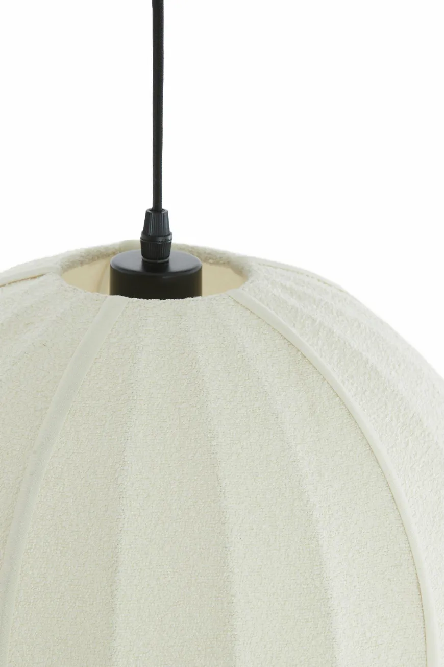Light en Living Hanglamp Ø44x42 cm ZAGORI bouclé creme