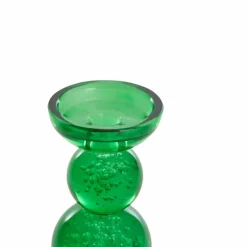 Light en Living Kaarsenhouder Ø10x26,5 cm ITINGA glas bubbel groen
