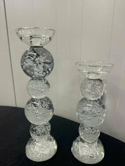 Light en Living Kaarsenhouder Ø10x26,5 cm ITINGA glas bubbel helder