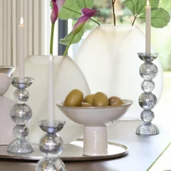 Light en Living Kaarsenhouder Ø9,5x34 cm ITINGA glas bubbel smoke