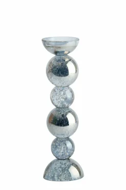 Light en Living Kaarsenhouder Ø9,5x34 cm ITINGA glas bubbel smoke