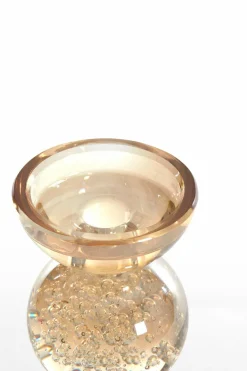 Light en Living Kaarsenhouder Ø10x26,5 cm ITINGA glas bubbel amber