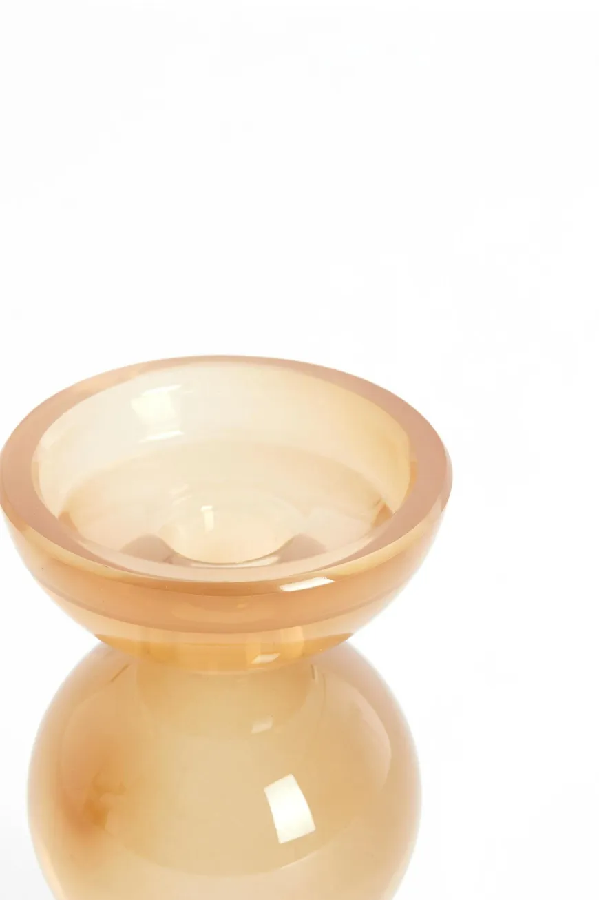 Light en Living Kaarsenhouder Ø9,5X15,5 cm ITINGA glas melk amber