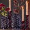 Light en Living Kaarsenhouder Ø9,5x34 cm ITINGA glas bubbel paars