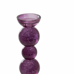 Light en Living Kaarsenhouder Ø9,5x34 cm ITINGA glas bubbel paars